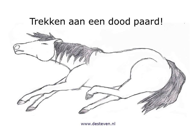 Trekken aan een dood paard