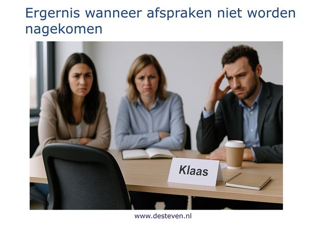 Ergernis als afspraak niet wordt nagekomen
