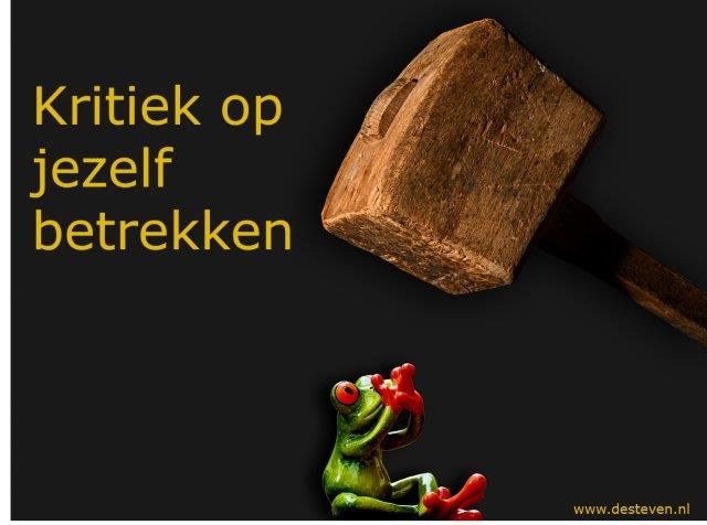 Kritiek op jezelf betrekken