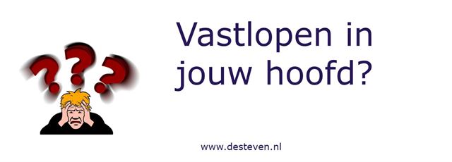 Vastlopen in je hoofd