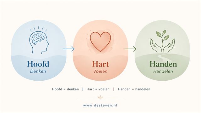Balans tussen hoofd hart en handelen