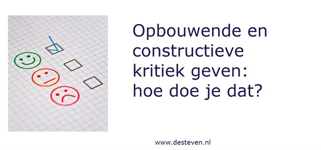 Opbouwende en constructieve kritiek geven: hoe doe je dat?