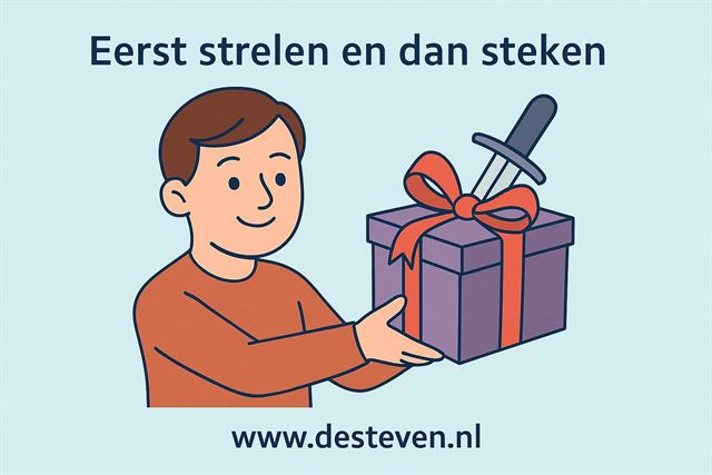 eerst strelen dan steken