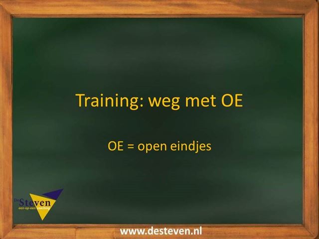 Training weg met open eindjes