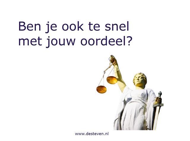 Oordelen en veroordelen