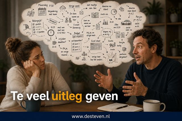 Te veel uitleg geven
