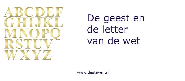 Geest en letter van de wet