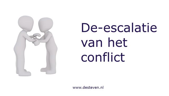 De-escaleren bij het conflict