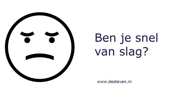 Van slag zijn