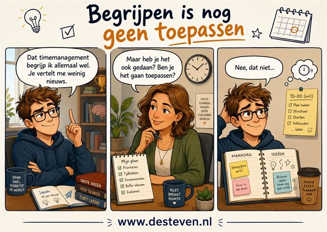 Begrijpen is wat anders dan toepassen bij timemanagement