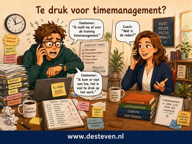 Te druk voor de training timemanagement