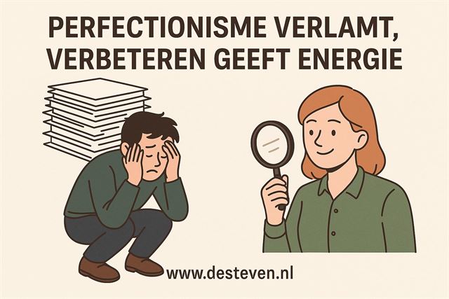 Perfectionisme verlamt. Verbeteren geeft energie.