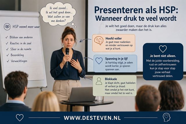 HSP ervaart druk tijdens presenteren voor groep