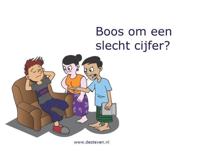 Boos om een slecht cijfer