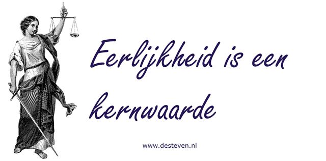 Eerlijkheid is een kernwaarde