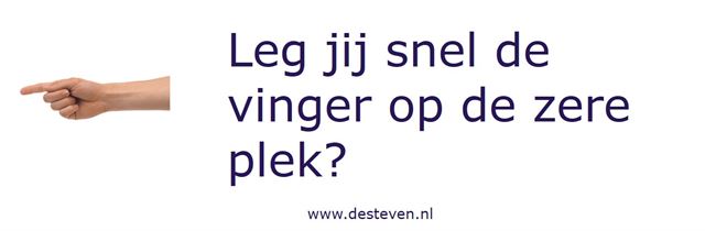 Vinger op de zere plek leggen