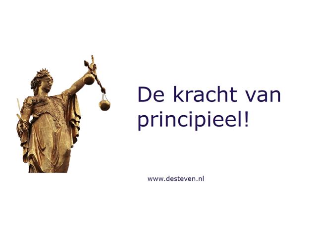 Principieel is een kwaliteit of kernwaarde