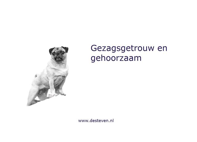 Gezagsgetrouw en gehoorzaam