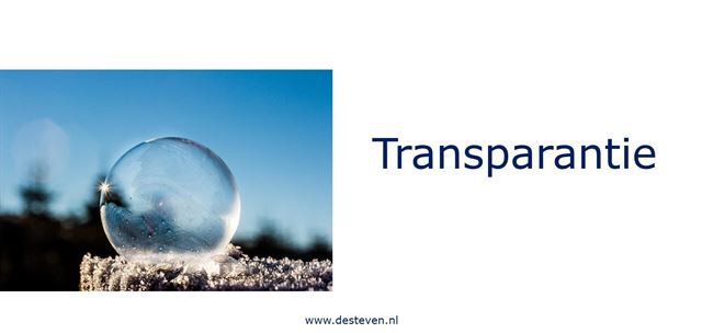 Transparant is een kernwaarde
