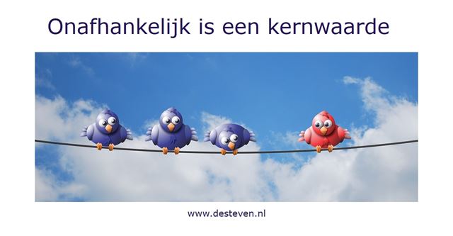 Onafhankelijk is een kernwaarde of kernkwaliteit