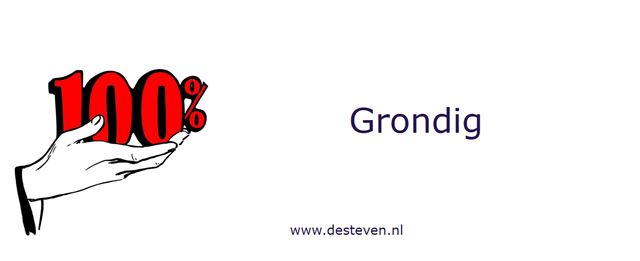 Grondig is een kernwaarde