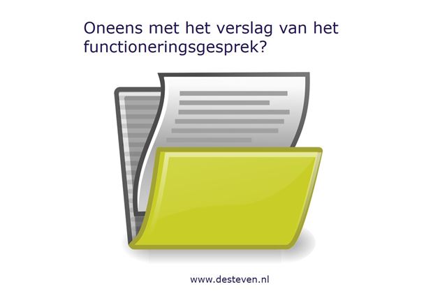 Oneens met verslag functioneringsgesprek