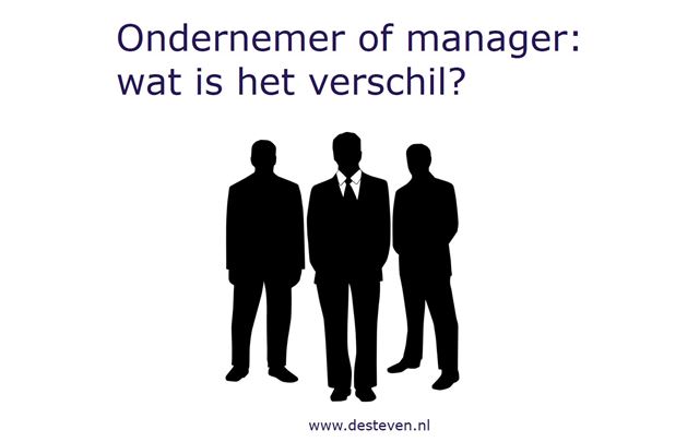 Verschil tussen ondernemer of manager