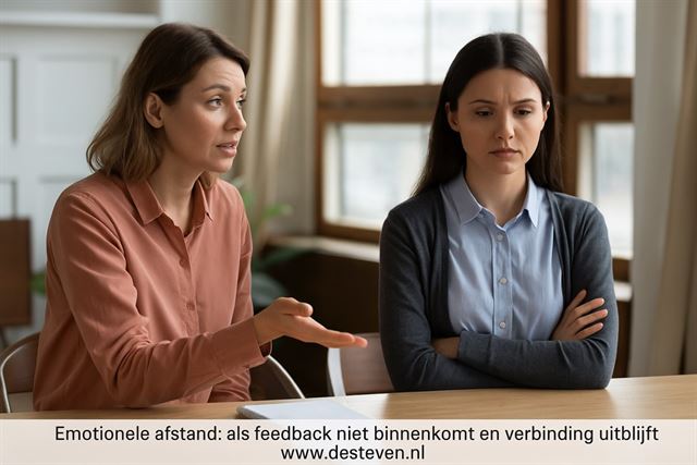 Emotionele afstand: als feedback niet binnenkomt en verbinding uitblijft.
