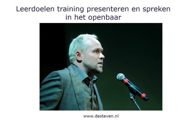 Spreken in het openbaar leerdoelen