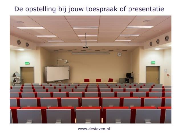 Opstelling bij presentatie of toespraak