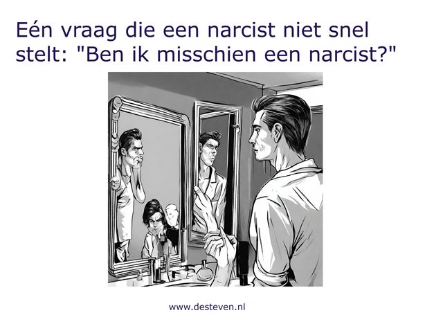 Narcist heeft gebrek aan zelfreflectie