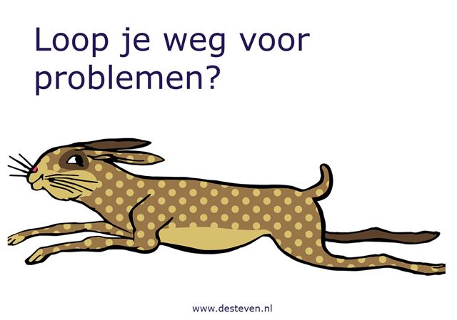 Loop je weg voor problemen?