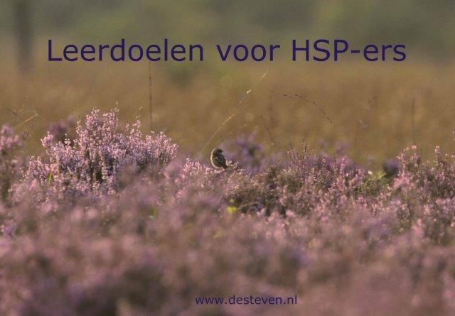 Leerdoelen HSP en hooggevoelige personen