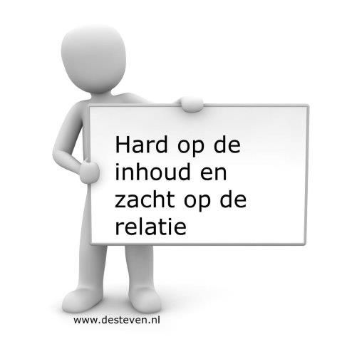 Hard op de inhoud en zacht op de relatie