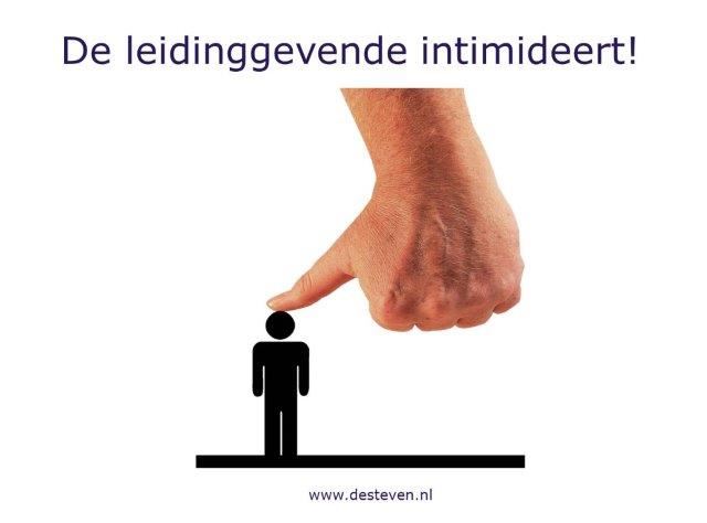 Leidinggevende intimideert