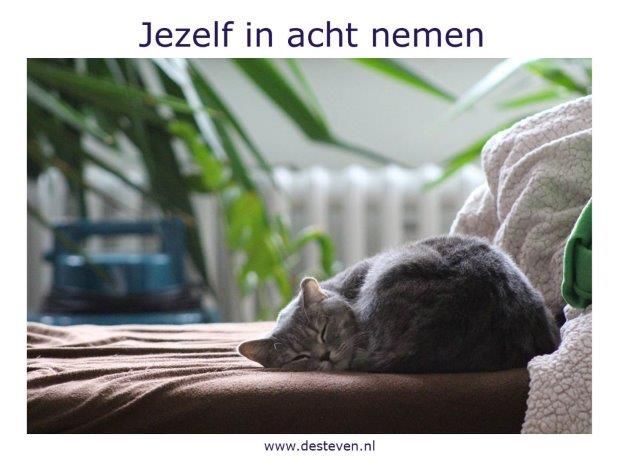 Jezelf in acht nemen of jezelf ontzien