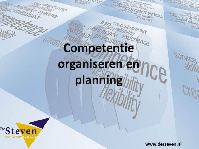 organiseren planning competentie