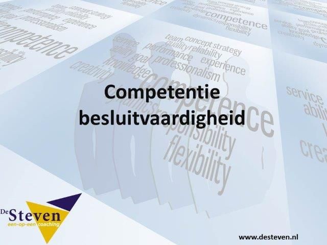 besluitvaardig competentie