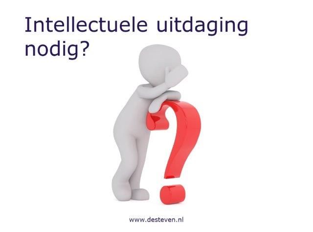 Intellectuele uitdaging nodig?