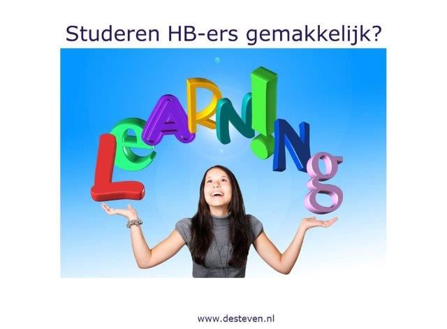 Hoogbegaafden studeren en leren gemakkelijk