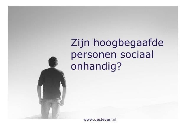 Hoogbegaafden zijn niet sociaal