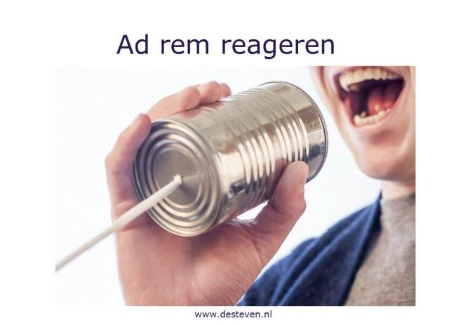 Ad rem reageren