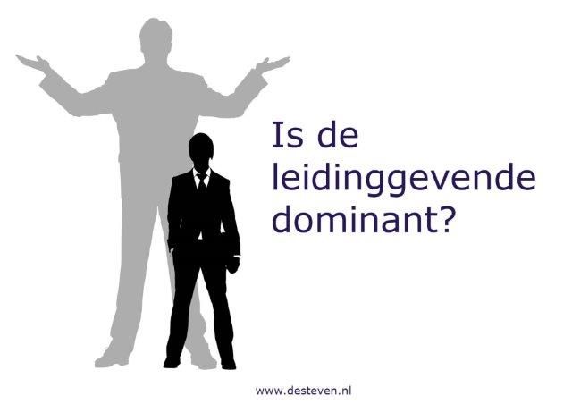 Leidinggevende is dominant of bazig