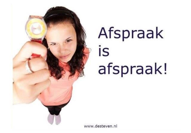 Afspraak is afspraak