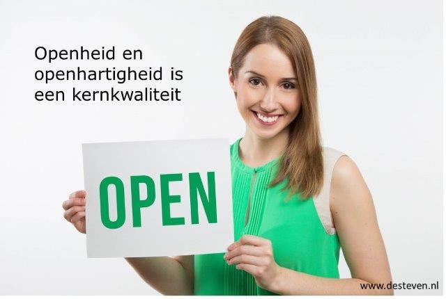 Open, openhartig en openheid