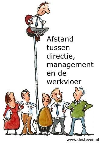 Afstand management, directie en werkvloer