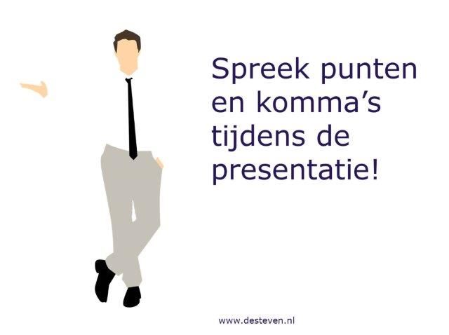 Ratelen of te snel praten tijdens de presentatie