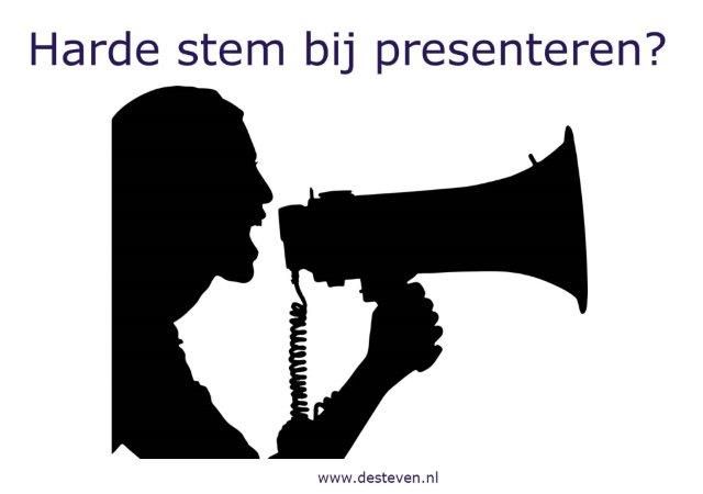 Harde stem bij presenteren