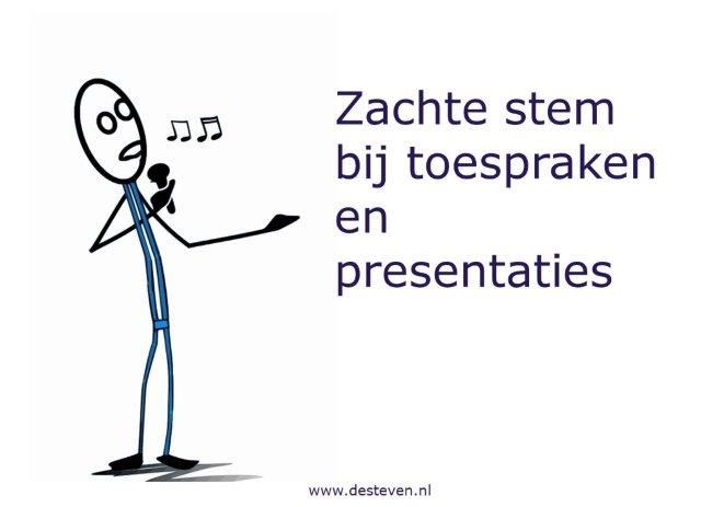 Zachte stem bij presentaties of toespraken