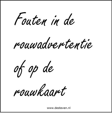 Fouten in de rouwadvertentie of op de rouwkaart